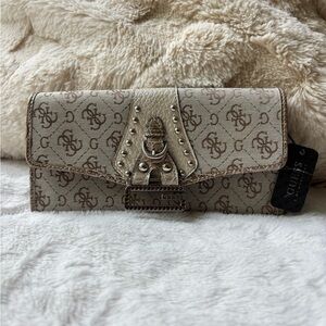 New Guess Wallet Tan and Brown Women's